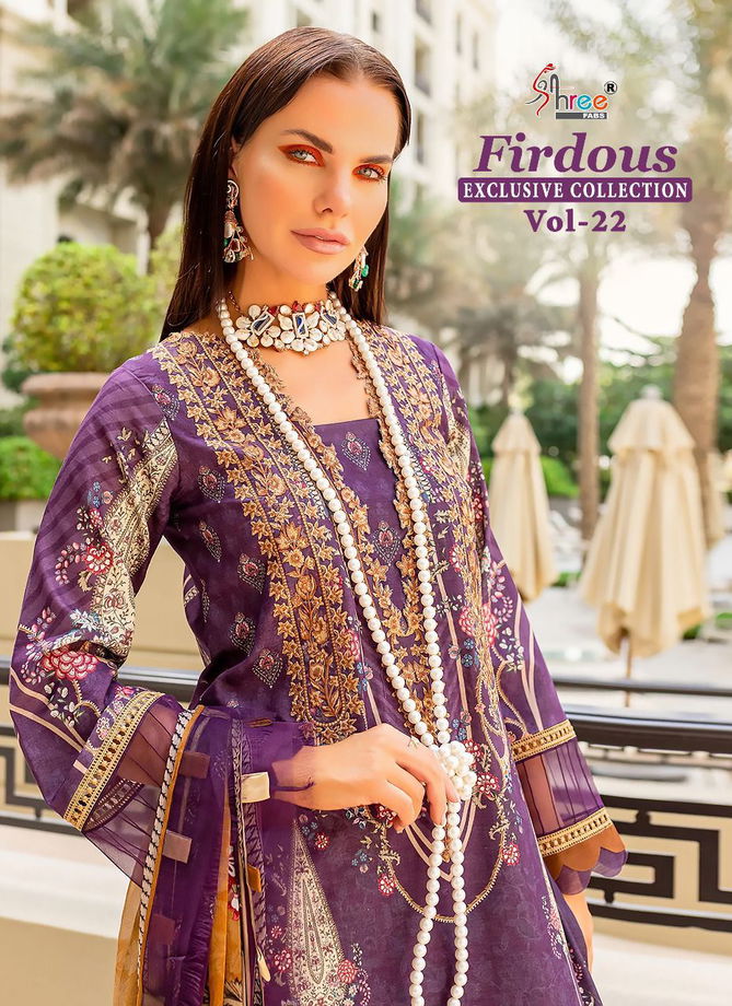 Firdous Exclusive Collection 22 Casual Wear Wholesale Cotton Pakistani Salwar Suits